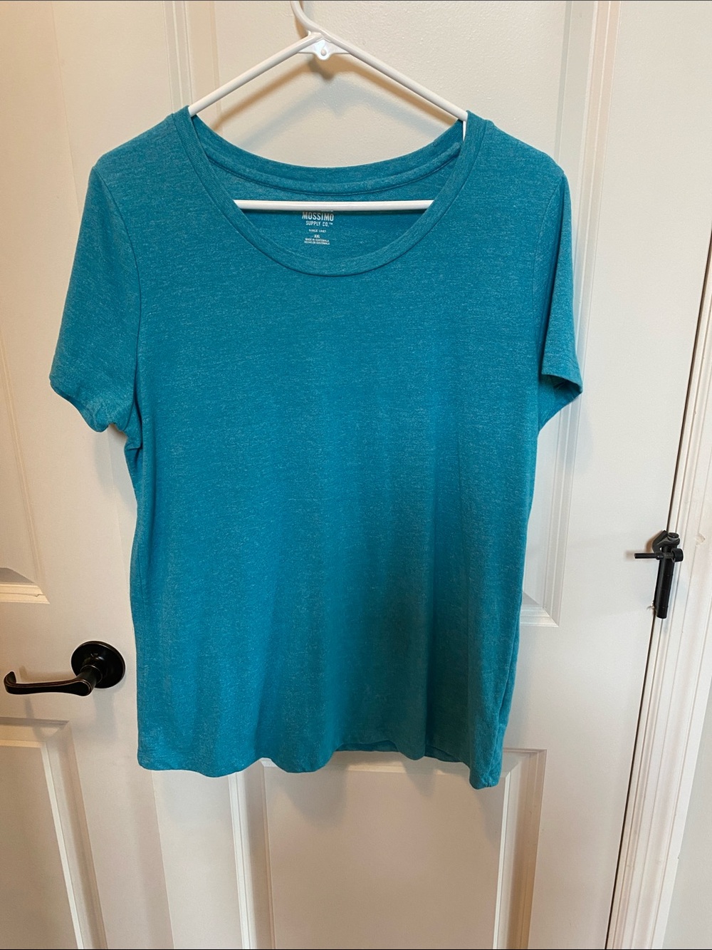 Mossimo Supply Co. Teal Short-Sleeve Crewneck Tee